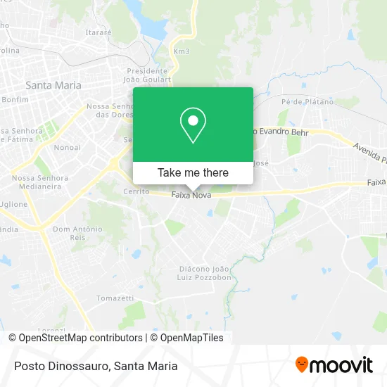 Posto Dinossauro map