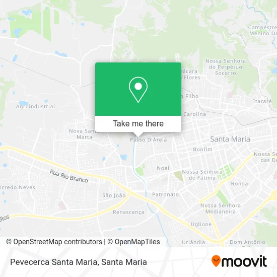 Pevecerca Santa Maria map