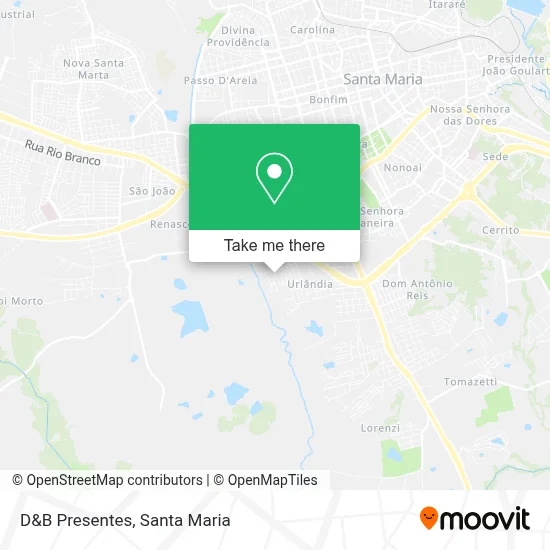D&B Presentes map