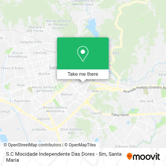 S.C Mocidade Independente Das Dores - Sm map