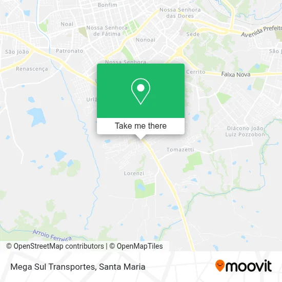 Mega Sul Transportes map