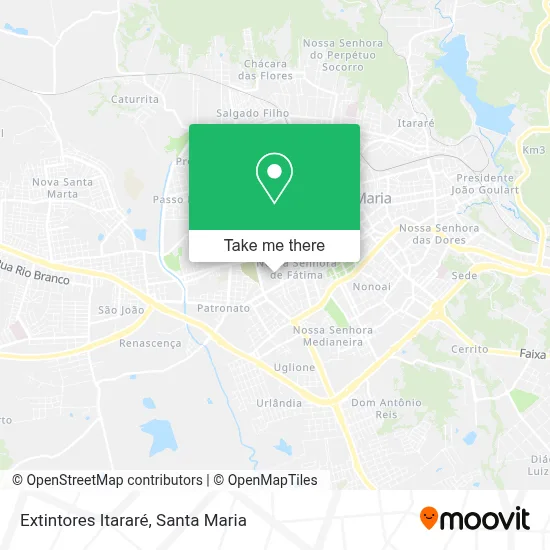 Extintores Itararé map