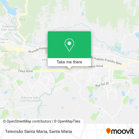 Televisão Santa Maria map
