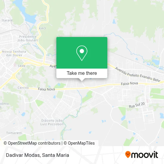 Dadivar Modas map