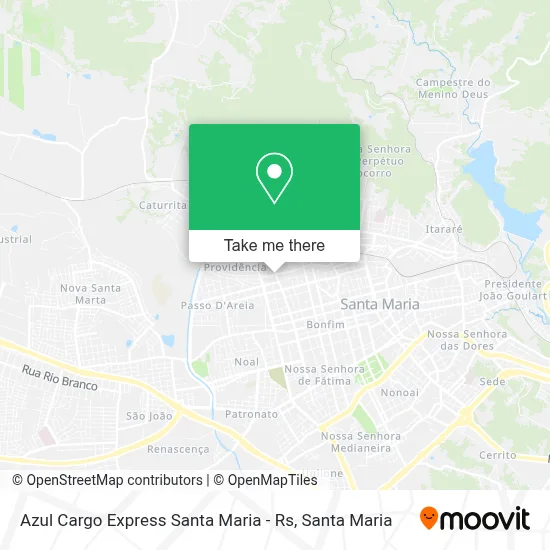Azul Cargo Express Santa Maria - Rs map