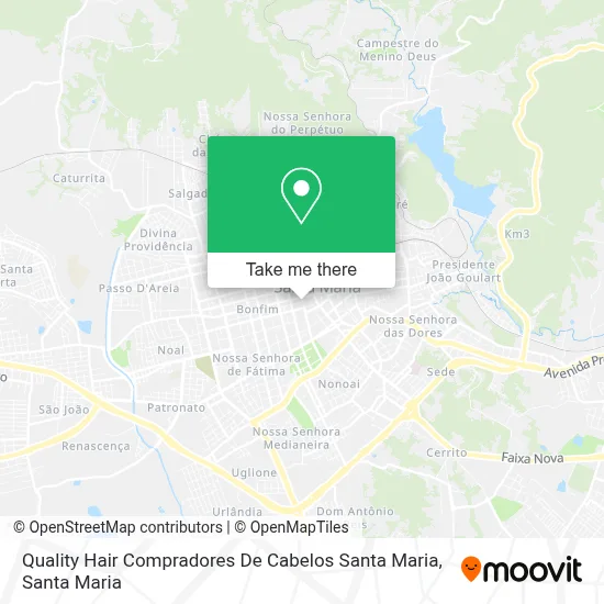 Quality Hair Compradores De Cabelos Santa Maria map