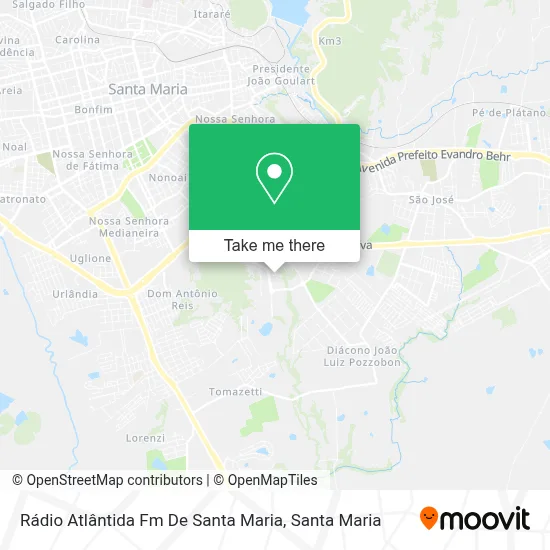 Rádio Atlântida Fm De Santa Maria map