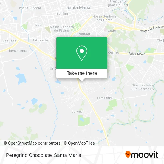 Peregrino Chocolate map