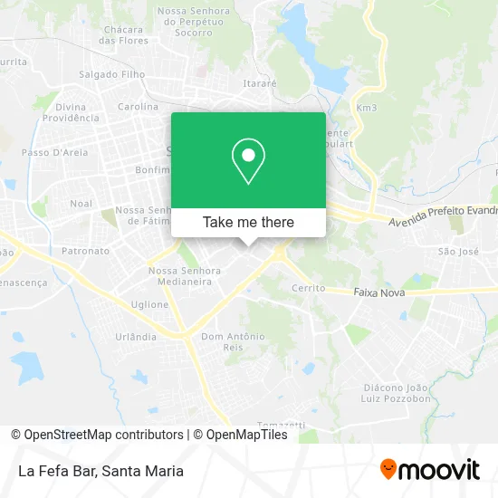 La Fefa Bar map