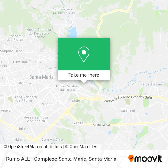 Rumo ALL - Complexo Santa Maria map