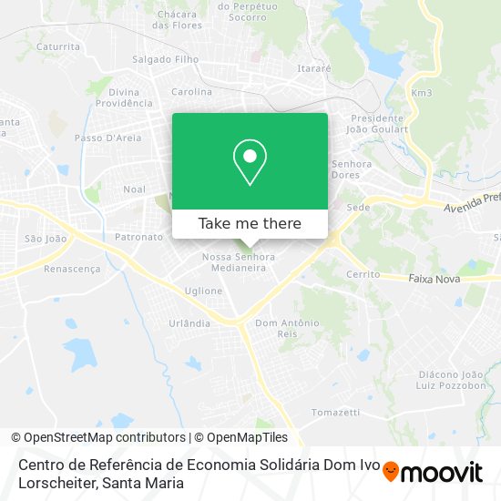 Mapa Centro de Referência de Economia Solidária Dom Ivo Lorscheiter