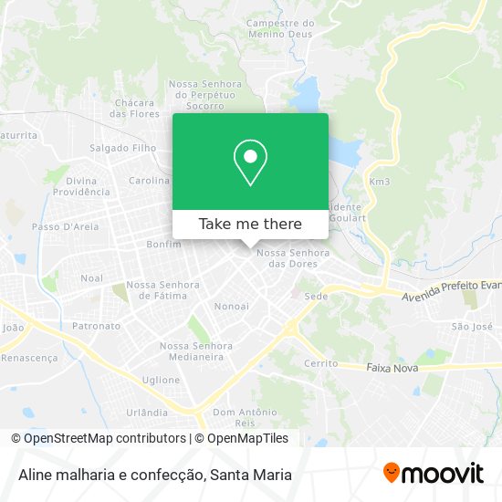 Mapa Aline malharia e confecção