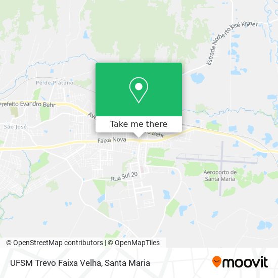 UFSM Trevo Faixa Velha map