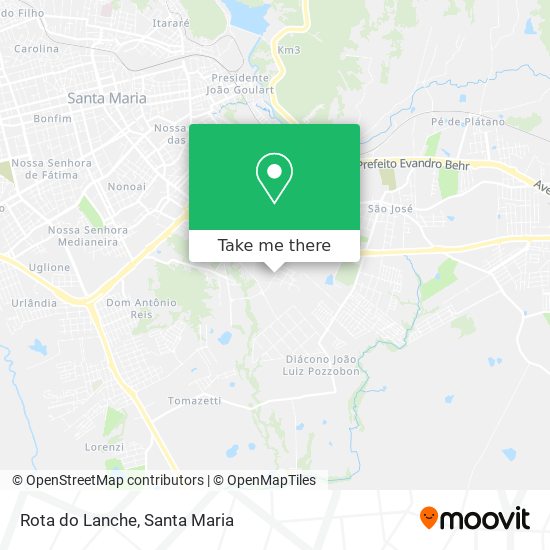 Mapa Rota do Lanche