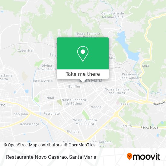 Mapa Restaurante Novo Casarao