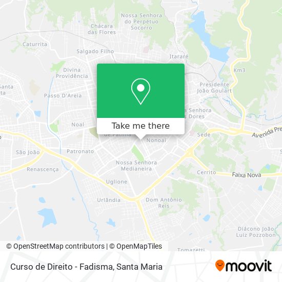 Curso de Direito - Fadisma map