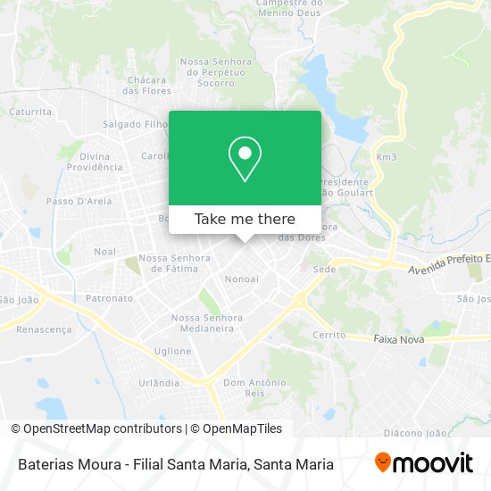 Baterias Moura - Filial Santa Maria map