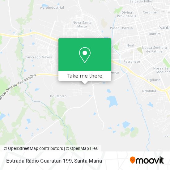 Mapa Estrada Rádio Guaratan 199
