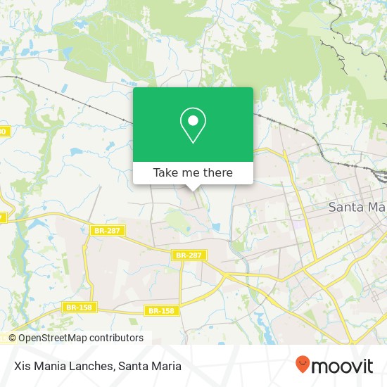 Mapa Xis Mania Lanches, Avenida Principal Dois Nova Santa Marta Santa Maria-RS 97035-500