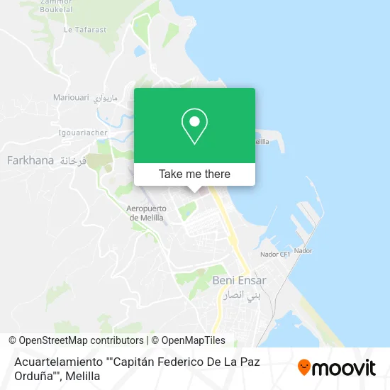 Acuartelamiento ""Capitán Federico De La Paz Orduña"" map