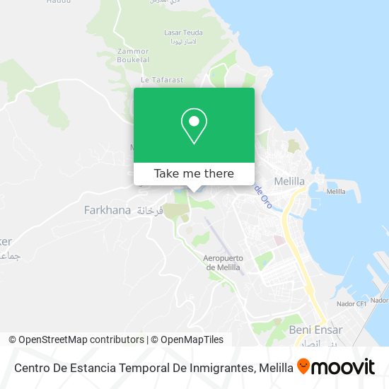 Centro De Estancia Temporal De Inmigrantes map