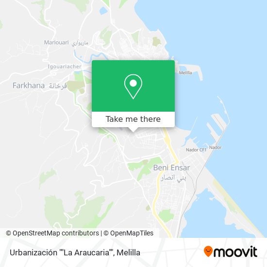Urbanización ""La Araucaria"" map