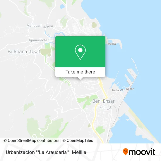 Urbanización ""La Araucaria"" map