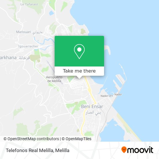 Telefonos Real Melilla map
