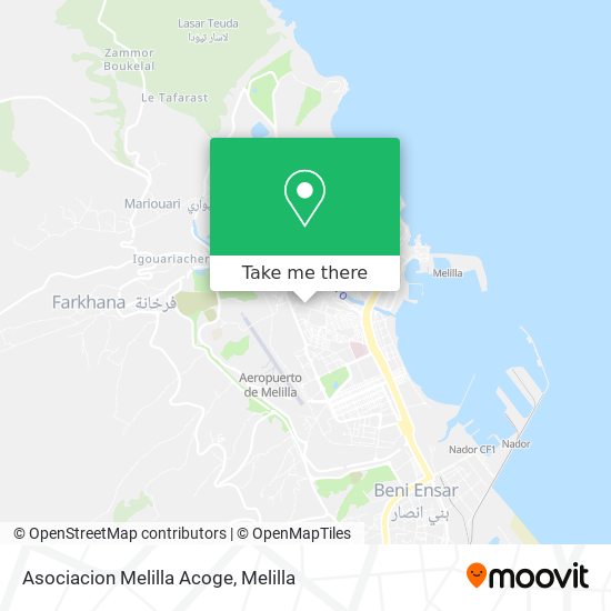Asociacion Melilla Acoge map
