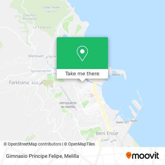 Gimnasio Principe Felipe map