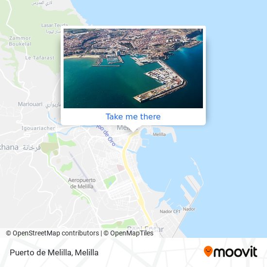 Puerto de Melilla map