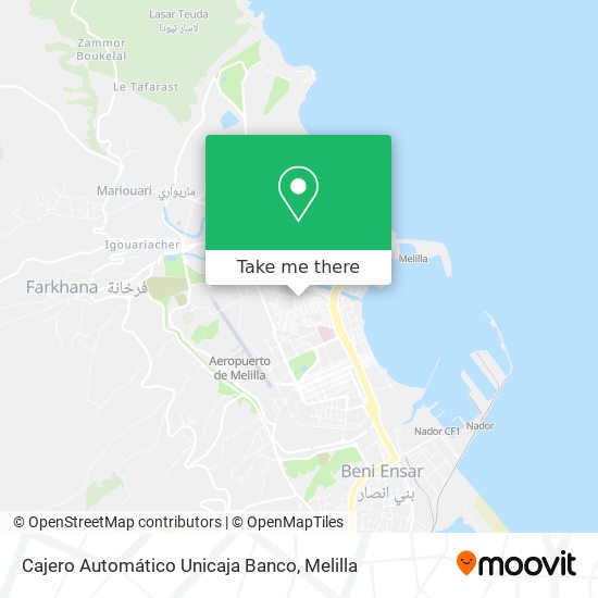 mapa Cajero Automático Unicaja Banco