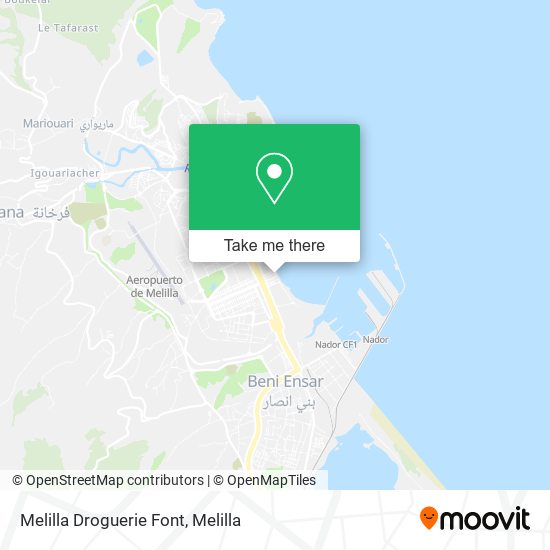 Melilla Droguerie Font map