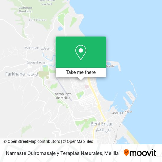 Namaste Quiromasaje y Terapias Naturales map