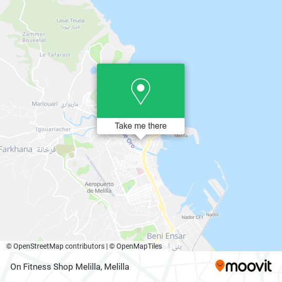 On Fitness Shop Melilla map