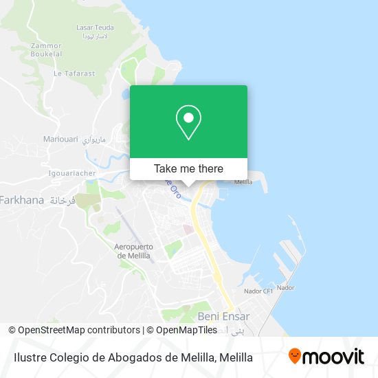 mapa Ilustre Colegio de Abogados de Melilla