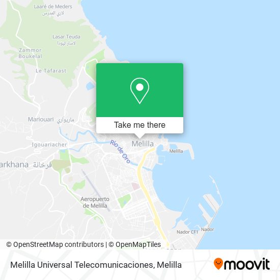 mapa Melilla Universal Telecomunicaciones