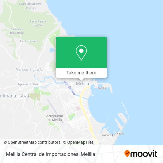 mapa Melilla Central de Importaciones