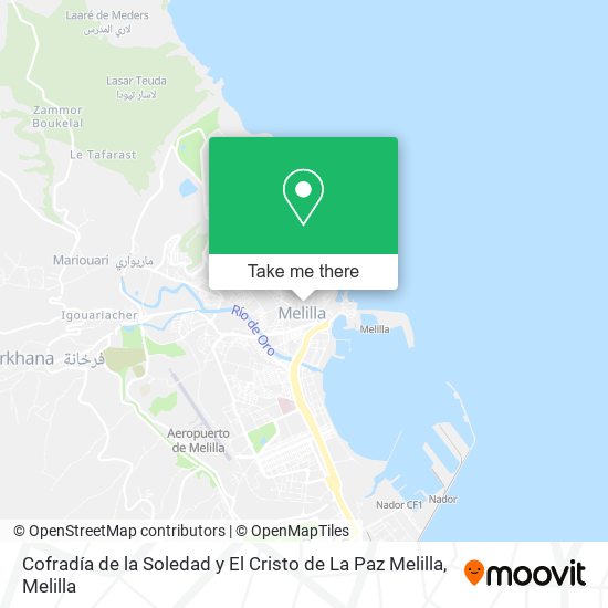 Cofradía de la Soledad y El Cristo de La Paz Melilla map