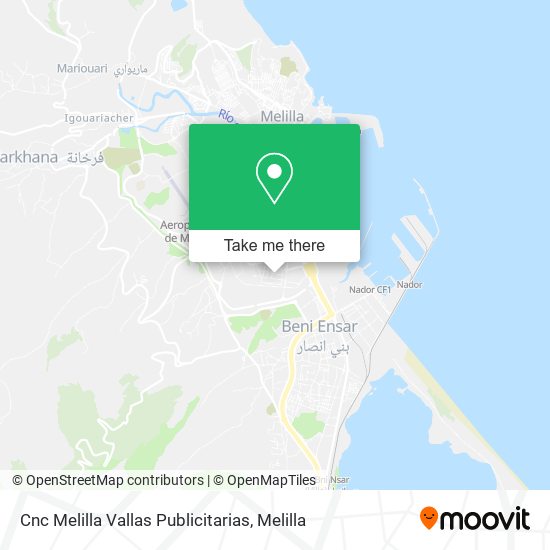 Cnc Melilla Vallas Publicitarias map