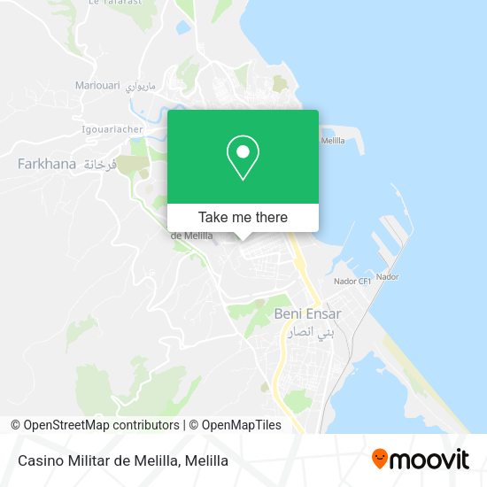 Casino Militar de Melilla map