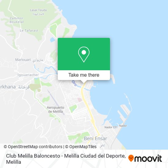 Club Melilla Baloncesto - Melilla Ciudad del Deporte map