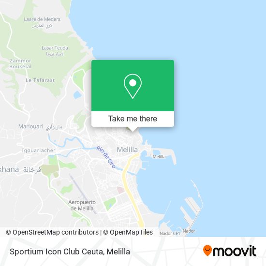 Sportium Icon Club Ceuta map