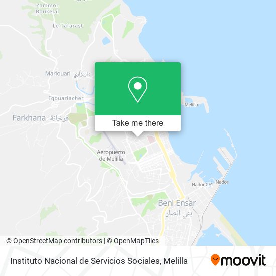 Instituto Nacional de Servicios Sociales map