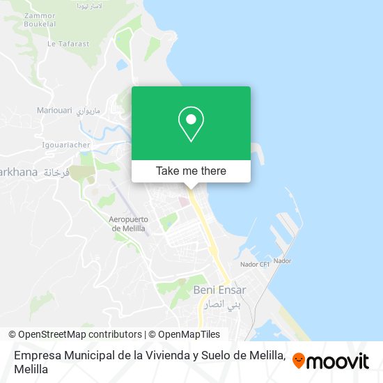 Empresa Municipal de la Vivienda y Suelo de Melilla map