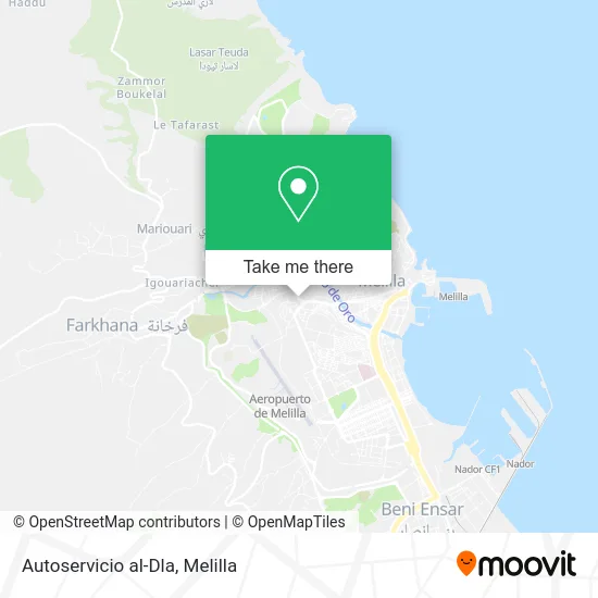 Autoservicio al-Dla map