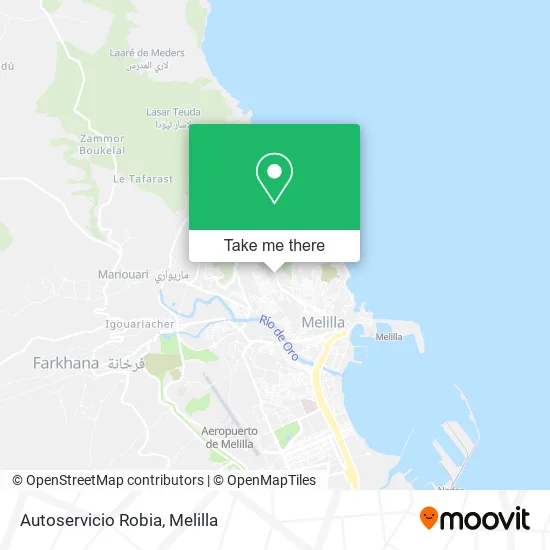 Autoservicio Robia map