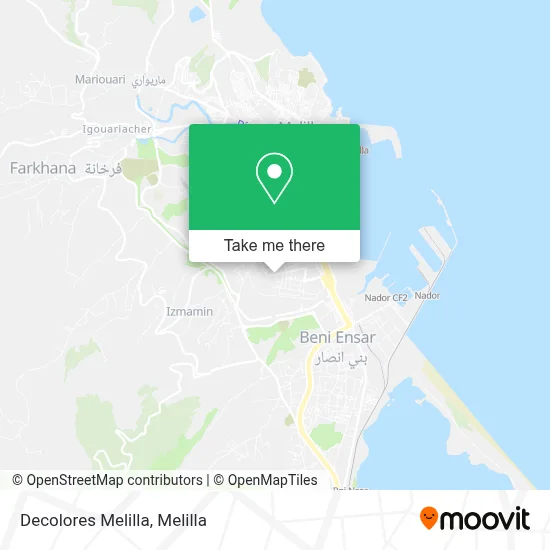 Decolores Melilla map