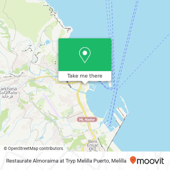 Restaurate Almoraima at Tryp Melilla Puerto map