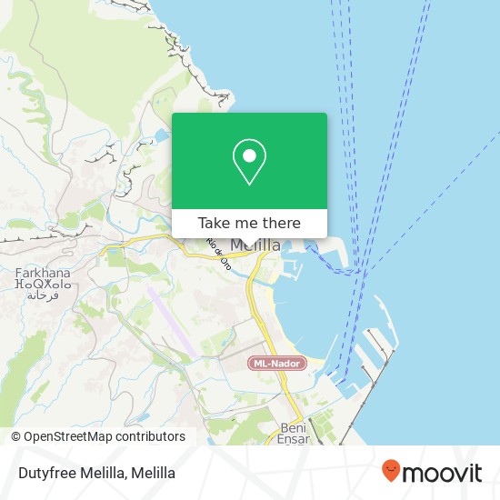 Dutyfree Melilla map